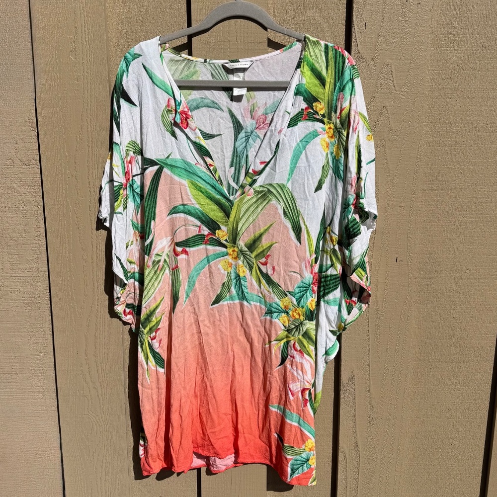 Trina Turk Costa De Prata Caftan Swim Coverup Dress Size XL